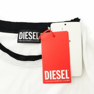DIESEL T-ROLLAND Tシャツ カットソー 半袖 プリント タグ付き XL 白 ホワイト 黒 ブラック A05397