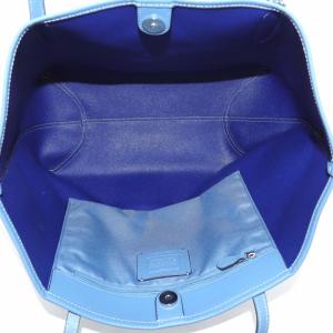 COACH シティー トートバッグ ハンド PVC レザー シグネチャー 総柄 マグネット ロゴ 白 ホワイト 青 ブルー CB869