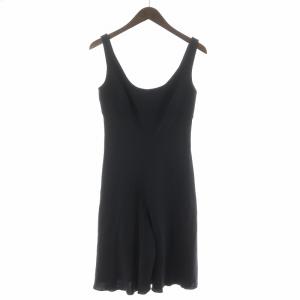 LEONE キュロット ジャンプスーツ オールインワン サロペット 4 M 黒 ブラック GY17