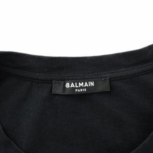 BALMAIN Tシャツ カットソー 半袖 ロゴプリント M 黒 ブラック EF000B029 GY18 /MW