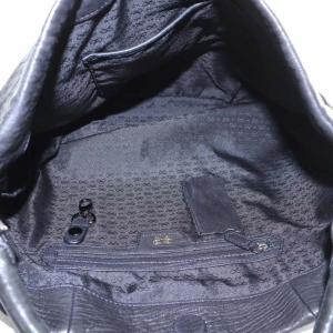 ANYA HINDMARCH トートバッグ ハンド シボ革 レザー タッセル リボン マグネット ロゴ 黒 ブラック