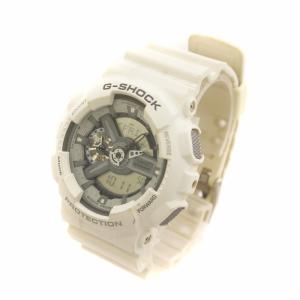 CASIO G-SHOCK 腕時計 ウォッチ クォーツ アナログ デジタル ロゴ デイト カレンダー付き 白 ホワイト GA-110C GY18