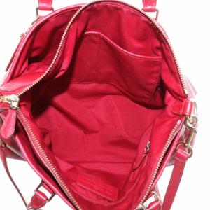COACH ハンドバッグ ショルダー 2WAY レザー ロゴ ゴールド金具 赤 レッド F35185