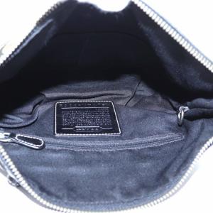 COACH ショルダーバッグ キャンバス レザー シグネチャー 総柄 タッセル 黒 ブラック 9362