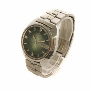 SEIKO 5ACTUS 5アクタス 腕時計 ヴィンテージ アンティーク ウォッチ 自動巻き 21石 9面 カットガラス デイデイト 緑文字盤