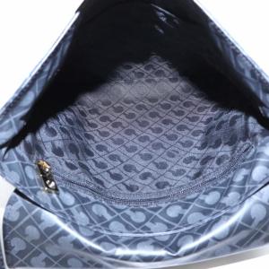 GHERARDINI ショルダーバッグ ナイロン レザー マグネット ロゴ 総柄 黒 ブラック