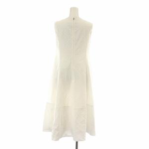 FOXEY Dress Champ De Fleurs ワンピース ノースリーブ フレア ロング 38 白