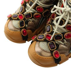 GUCCI Flashtrek Crystal Metalic スニーカー SEGAフォントロゴ