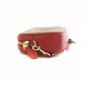 COACH ショルダーバッグ ボディバック 2WAY PVC シグネチャー ロゴ 茶 ブラウン 赤 レッド  F39657 GY18