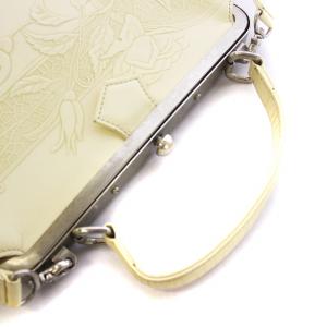 Jean Paul GAULTIER ハンドバッグ ショルダー 2WAY 花柄 レザー ロゴ バラ シルバー金具 花柄 アイボリー