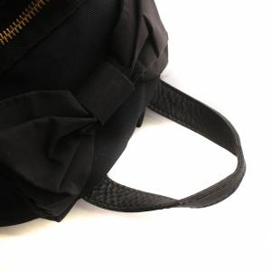 LANVIN トロカデロ リュックサック デイバッグ バックパック ナイロン ロゴ リボン 黒 ブラック 480211 GY18
