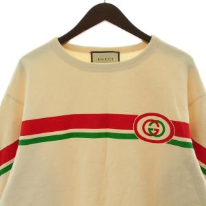 GUCCI 475532 スウェット インターロッキングG ロゴ  M ホワイト