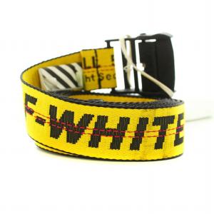 Off-White インダストリアル INDUSTRIAL ベルト タグ付き キャンバス ロゴ 黄 イエロー 黒 ブラック GY27