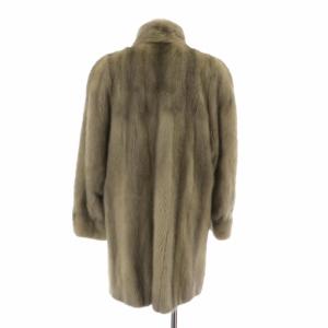 SAGA MINK サガミンク 銀サガ コート ミドル丈 グレー 裾デザイン
