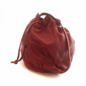 LOEWE ヴィンテージ ショルダーバッグ アナグラム ロゴ 巾着 赤 レッド GY18