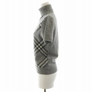 バーバリーBurberryカシミヤアンゴラ混リブニットダッフルコート