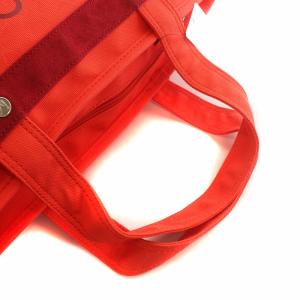 MARC by MARC JACOBS トートバッグ タグ付き キャンバス ロゴ レザー 牛革 赤 レッド GY11