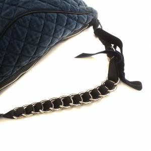 MARC JACOBS ワンショルダーバッグ キルティング チェーンベルト リボン 青 ブルー GY11