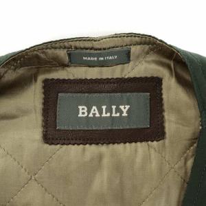 BALLY ベスト マルチポケット ジップアップ ナイロン レザー 緑 グリーン 茶 ブラウン GY18