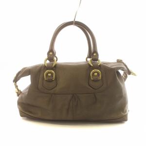 COACH ハンドバッグ ショルダー 2WAY レザー ロゴ 茶 ブラウン GY18