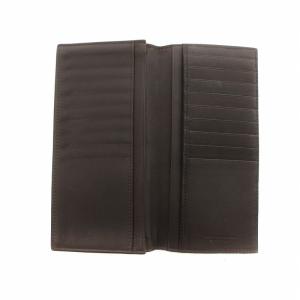 BOTTEGA VENETA 長財布 ウォレット 札入れ イントレチャート レザー ロゴ 茶 ダークブラウン GY18