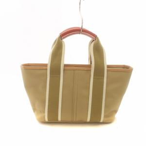 COACH ミニトートバッグ ハンド ナイロン レザー ロゴ ベージュ GY18