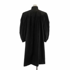 YVES SAINT LAURENT ヴィンテージ レインコート ナイロン ロング 肩パッド 9A3 M 黒 ブラック