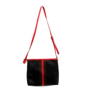 COACH ショルダーバッグ 斜め掛け シグネチャー ロゴ PVCレザー 茶 ダークブラウン 赤 レッド F38402