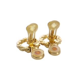 burberrys イヤリング アクセサリー 両耳用 クリップ式 ゴールド色