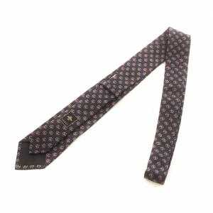 GUCCI ネクタイ レギュラータイ マーモント GG ロゴ ハート 総柄 シルク 絹100% 紺 ネイビー GY18