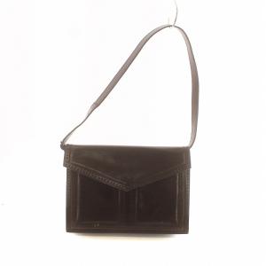 ヴィンテージ パンチング ワンショルダー バッグ レザー 茶 ブラウン GY18