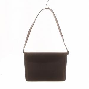 YVES SAINT LAURENT ヴィンテージ パンチング ワンショルダー バッグ レザー 茶 ブラウン GY18