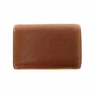 TORY BURCH ミラー MILLER 三つ折り財布 ウォレット ロゴ金具 レザー 茶 ブラウン GY18