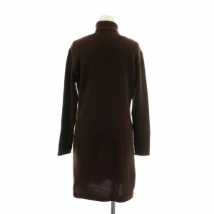 Christian Dior SPORTS ニット ワンピース ウール カシミヤ混 長袖 ひざ丈 タートルネック L 茶色 ブラウン