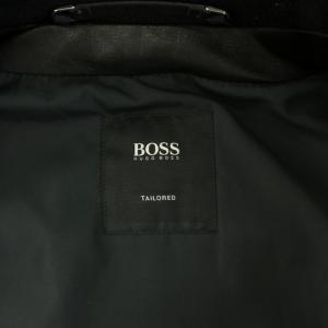 HUGO BOSS ラムレザー シングル ライダース ジャケット F50 ブラック