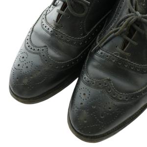 Tricker's ビジネスシューズ レザー ウイングチップ ラウンドトゥ 内羽根 7.5 25.5cm 黒 ブラック