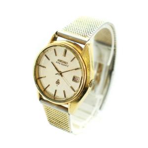 SEIKO ジャンク品 KING QUARTZ 腕時計 デイト ゴールドカラー