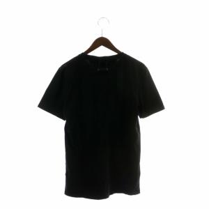 BALMAIN Tシャツ カットソー 半袖 クルーネック ロゴ プリント M 黒 ブラック