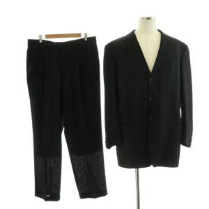 スーツ セットアップ テーラードジャケット パンツ スラックス シングル 背抜き ジップフライ ウール