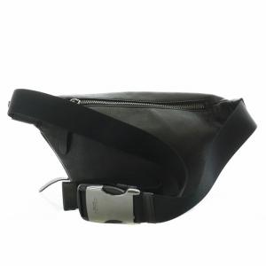 COACH トンプソン ベルト バッグ ボディバッグ ウエストバッグ キャンバス レザー シグネチャー ストライプ 総柄 ベージュ 黒