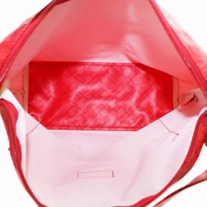 GHERARDINI ソフティ ハンドバッグ ワンショルダー ナイロン レザー ロゴ 総柄 赤 レッド