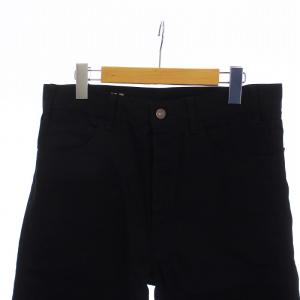 CELINE ディラン ストレートジーンズ デニムパンツ ロゴ ボタンフライ 30 黒 ブラック N934 760D