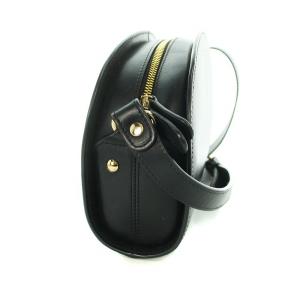 A.P.C. サック デミ ルネ ミニ SAC DEMI LUNE MINI ショルダーバッグ ハーフムーン カーフレザー ロゴ 黒 ブラック