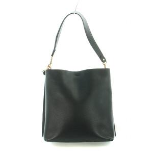 COACH モリー バケット バッグ ハンド ショルダー 2WAY ロゴ ゴールド金具 レザー 黒 ブラック CA214 GY18