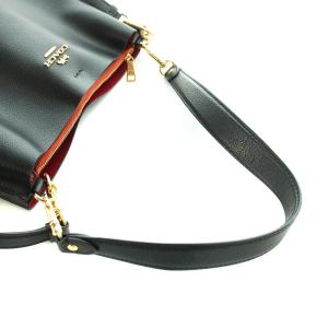 COACH モリー バケット バッグ ハンド ショルダー 2WAY ロゴ ゴールド金具 レザー 黒 ブラック CA214 GY18