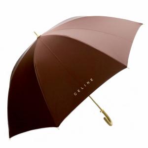雨傘 日傘 アンブレラ 晴兼用傘雨 レザー ストラップ 文字ロゴ マカダム ワインレッド チョコレート