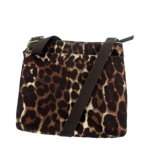 COACH パーカーオセロット ショルダーバッグ 斜め掛け ヒョウ柄 レオパード柄 ナイロン 茶色 ブラウン ベージュ F77429