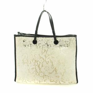 Ermanno Scervino トートバッグ レース ロゴ 総柄 白 ホワイト GY11