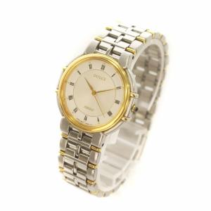 SEIKO ドルチェ DOLCE 腕時計 ウォッチ クォーツ 白文字盤 ローマン 白文字盤 ロゴ シルバー色 ゴールド色 8N41-6160