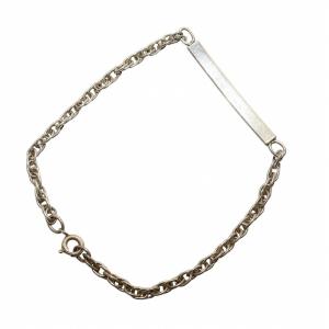TIFFANY&Co. ID ブレスレット チェーン プレート ロゴ シルバー925